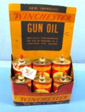 Winchester Gun Oil Counter Display; Cardboard; (point Of Sale); W/6 Cans Of Gun Oil (some Empty; So