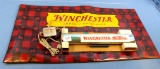 Winchester Western Lighted Sign; Sits Or Hangs; 15in X 2in; W/mrkd. Box & Counter Mat; Plastic; Win