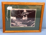 Framed Picture; Herb Parson’s Shooting Western-winchester Guns & Ammunition; W/ Table Full Of Guns;