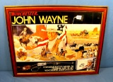 Lg. Framed Poster Adv. Winchester John Wayne Commemorative Model; 22“ X 10 1/2in