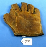 Boy’s Baseball Mitt; Winchester On Metal Button; Winchester Stamped In Palm; Also Has Diamond Winch