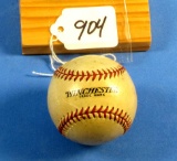 Salesman’s Sample Baseball; ‘winchester Trademark Official League Guaranteed 27 Innings’ On One Sid
