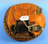 Catcher’s Mitt; #2057; Winchester Trade Mark Diamond Logo & # Stamped On Palm; Has Winchester Cloth