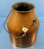 English Solid Copper Churn W/ Bail; Iron Bands