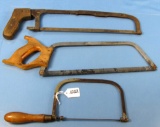 Lot: Hack Saw (special); Meat Saw; Coping Saw; All Winchester