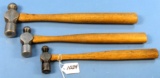 3 Ball Pein Hammers; #wm4/0-6 Oz.; 8 Oz. & 2wm0-16 Oz; All Winchester