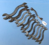 12 Curved S Wrenches; Winchester #1514 (6);#1505(4);#1528; 1537
