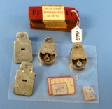 Lot: Winchester Store String Tags & Price Cards; Very Small; Plus 3 Winchester Roller Skate Pads (n