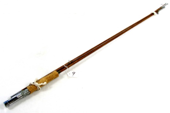 Bamboo Fly Fishing Rod; Orange & Dark Gray Linings; Eastern Brook; No Case