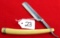 Win. straight razor; white handle; No. 8532