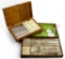 LOT: 1 box Simmons steak knives wooden box of 6; 1 box of KK silverware