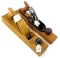 LOT: 2; KK; planes; 1. Wooden fore plane; 1. Wood bottom adjustable plane