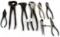 LOT: 8; KK; hand tools; staple puller; fencing pliers; hood nippers; diagonal ; round nose; slip joi
