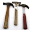 LOT: 2; KK; claw hammers; 1; KK; tack hammer; original handles