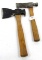LOT: 2; KK; hatchets; plain poll claw; lathing original handles