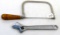 LOT: 2; Bluegrass; 10” adjustable wrench; copping saw