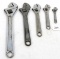LOT: 5; Shap/KK; adjustable wrenches; 12”; 10”; 8” 6”; 4”