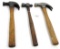LOT: 3; KK; hammers; 2- claw; & 1- ball pien; original handles