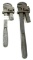 LOT: 2; KK; pipe wrenches; w/KK written on handles; 18 &  14”
