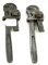 LOT: 2; KK; pipe wrenches; w/KK written on handles; 2-10”