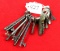 LOT: 7; KK; skeleton keys; 4; KK; logo lock keys; 5; Simmons; door keys