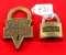 LOT: 2; KK; logo lock; & brass Simmons lock