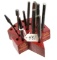 LOT: KK; logo shaped punch & chisel holder w/11 KK; punches & chisels