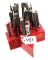 LOT: KK; logo shaped punch & chisel holder w/19 KK; punches & nail sets