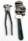 DE. LOT: 2- 14” pipe wrench; fencing pliers