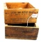 Win. LOT: 2- wood shell box’s for lead air rifle shot; 9” x7” x 4”