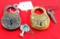 Simmons. LOT: 2- 1; Quality six  lever lock w/key; 2; Simmons all brass w/key