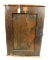 KK. oak single door tool cabinet; 16 3/4