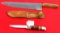 Winchester hunting knife w/sheath; & Win. carving knife #7026