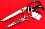 LOT: KK scissors; 8in. & button hole