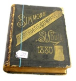 Store catalog; Simmons Hardware Catalog 1880; this is the first one ever made; it’s in beautiful con