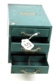 Shapleigh metal 4 drawer parts cabinet; 8 1/2