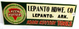 KK metal sign – Lepanto Hdwe. Co. Lepanto; Ark.