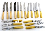 LOT: 18 pieces of Diamond Edge silverware