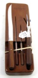 KK set of 3 knives and meat fork in a KK marked display box