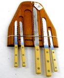 Simmons magnetic knife holder with 5 Simmons knives