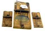 LOT: 1; Shapleigh Hardware; Defiance rat trap; & 2; SH; No. Klingher No. 715 mouse traps