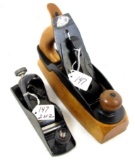 LOT: 2; DE; planes; 1. wooden plane  9”; 1. Iron plane no number
