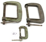 LOT: 3; Simmons Hdw. C-clamps; 1. No. 122; 2. No. 124