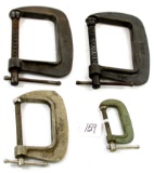 LOT: 4; Simmons Hdw. C-clamps; 1. No. 122; 1. No. 123; 2. No. 124