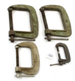 LOT: 4; Simmons Hdw. C-clamps; 1. No. 122; 1. No. 123; 2. No. 124