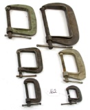 LOT: 6; Simmons Hdw. C-clamps; 1 No. 121; 1 No. 122; 1 No. 122 1/2