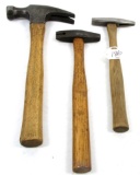 LOT: 3; KK; hammers; claw; bill posters; saw set; original handles
