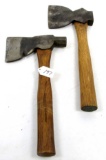 LOT: 2; Shapleigh; hatchets; shingling; broad head; single bevel; original handles