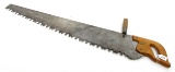 DE; one man cross cut saw No. DE 302; blade aprox 36”