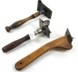 LOT: 3; KK; Shap.; Simmons; cabinet and floor scrapers
